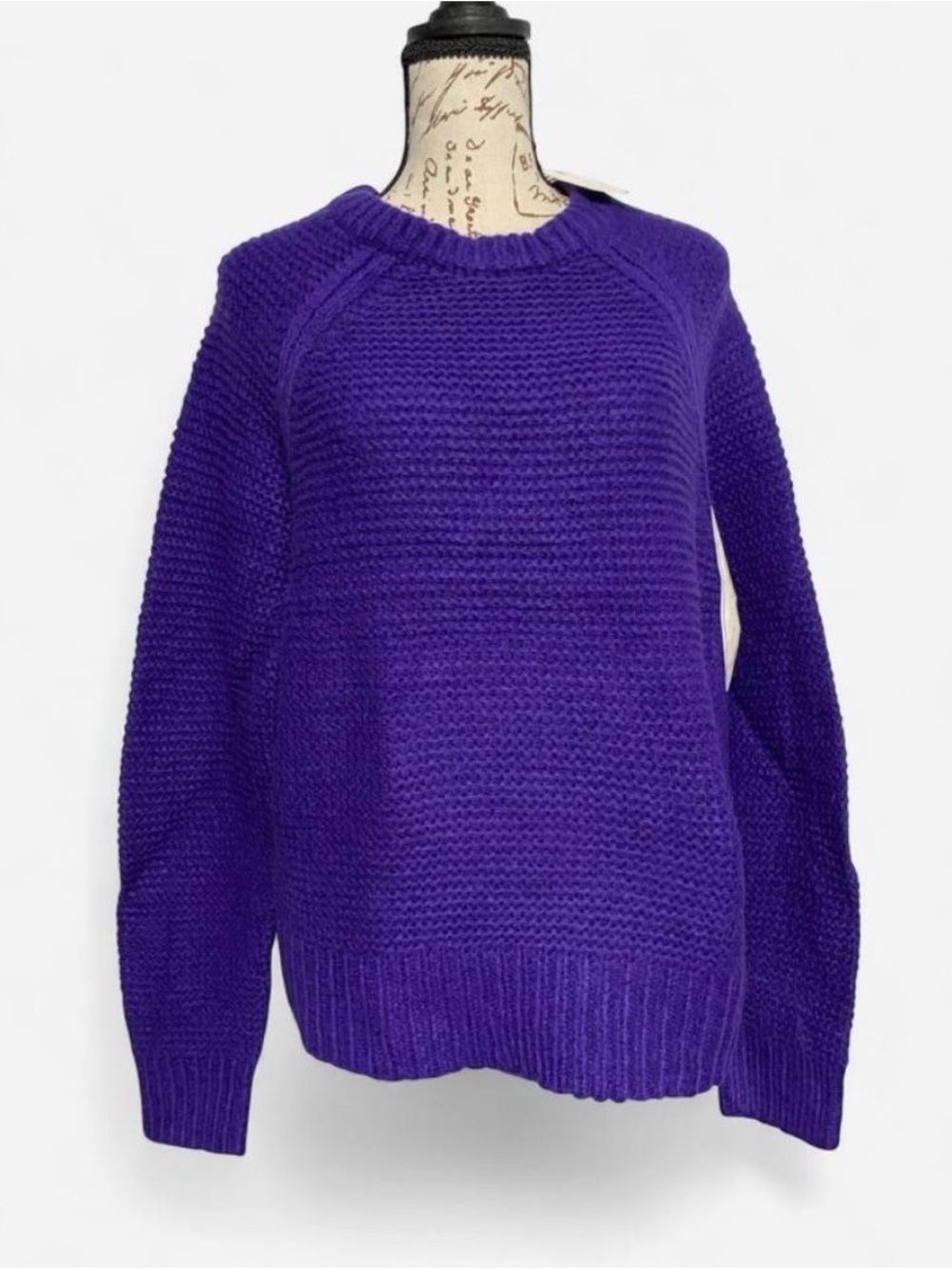 a new day Purple Chunky Crewneck Sweater